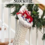 Broken Rib Stitch Christmas Stocking filled with Christmas treats!