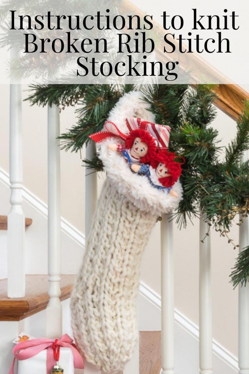 How to Knit a Christmas Stocking · Nourish and Nestle