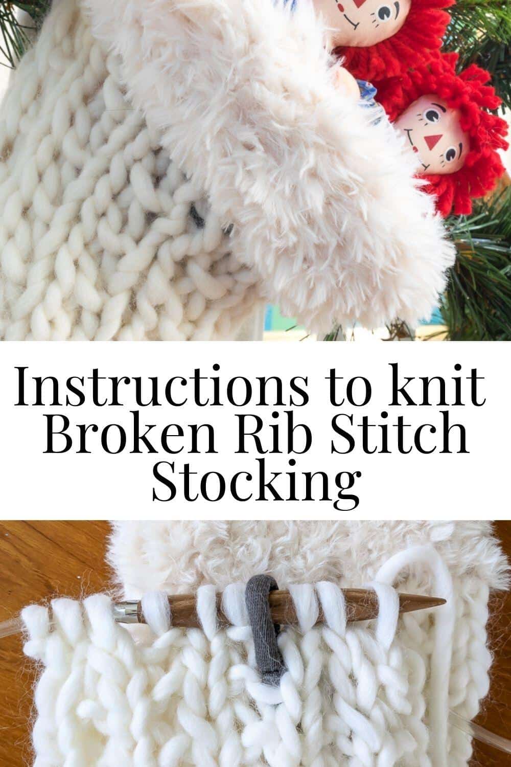 How to Knit a Christmas Stocking · Nourish and Nestle