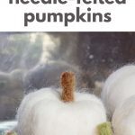 White Needle-Felted Pumpkins
