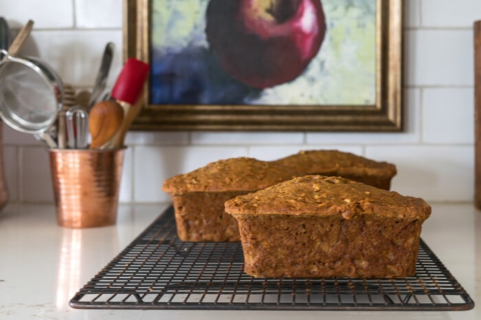 mini loaves of apple spice bread.