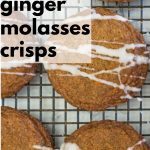 Tray of Ginger Molasses Crisps drizzled with glaze