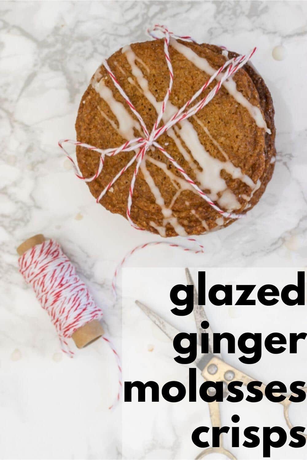 Glazed Crisp Ginger Molasses Cookies Recipe · Nourish and Nestle