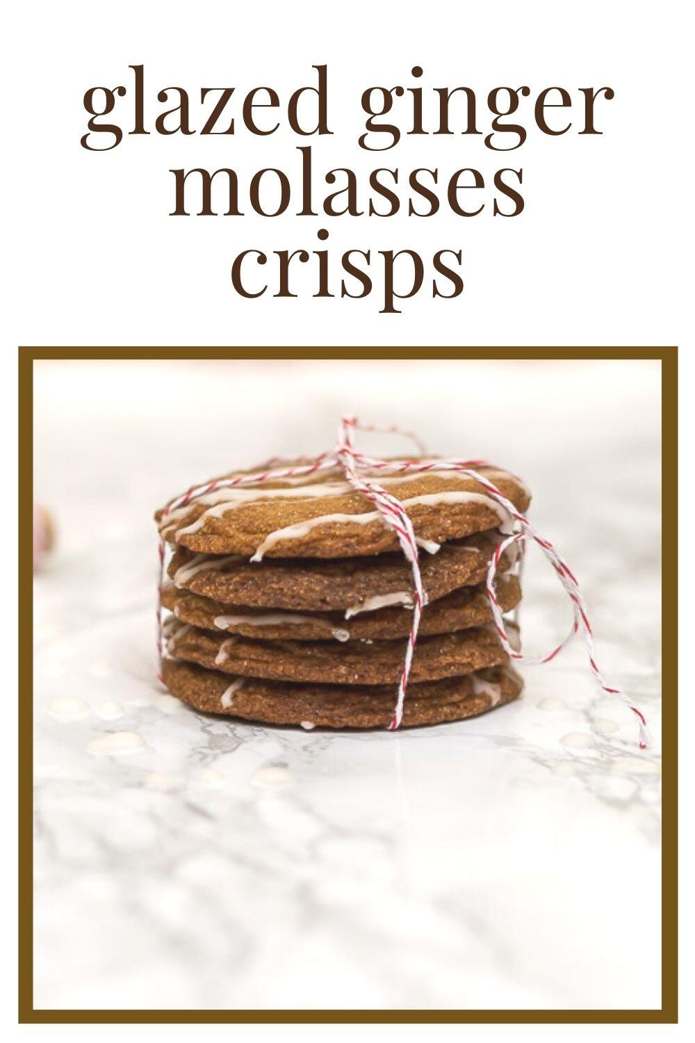 Glazed Crisp Ginger Molasses Cookies Recipe · Nourish and Nestle