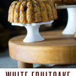 White Fruitcake on a pedestal