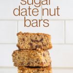 Stack of 3 brown sugar date nut bars