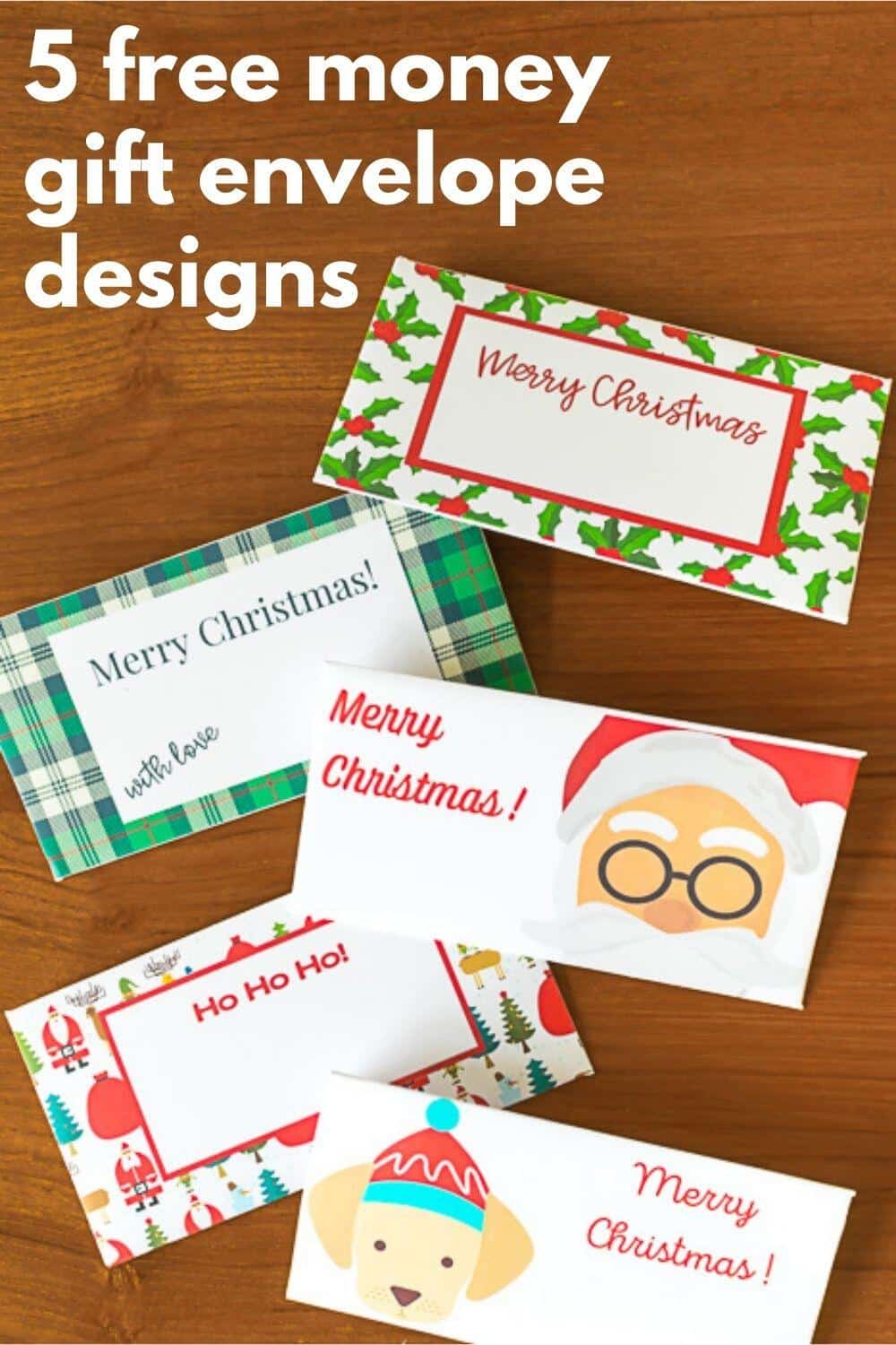 DIY Christmas Money Gift Envelopes · Nourish and Nestle