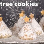 snow covered Coconut Christmas trees with gold star and gold glitter