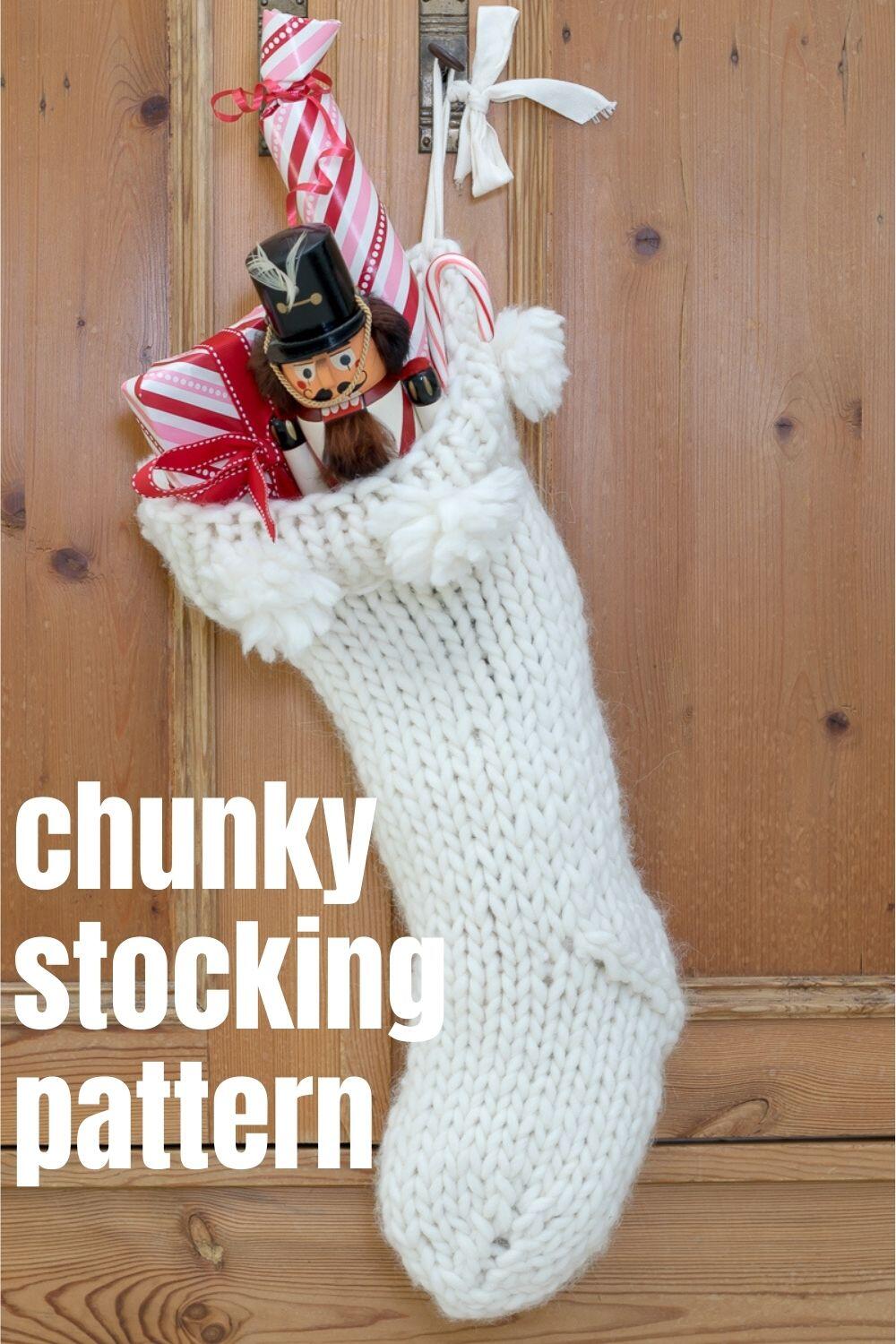 Christmas Stocking Knit Pattern Free Download · Nourish and Nestle