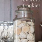 Amaretti cookies in a glass jar