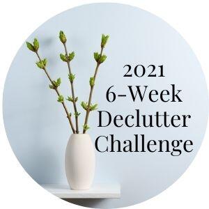 Button to click to join 2021 6-week declutter challenge to help simplify your life.