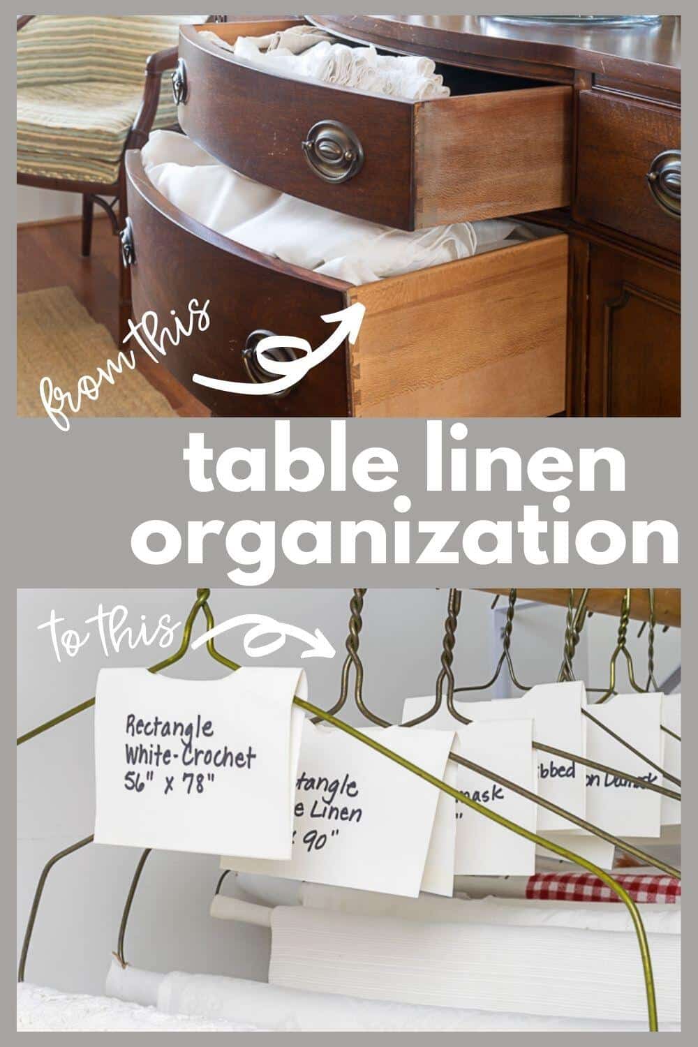 Easily Organize Table Linens · Nourish and Nestle