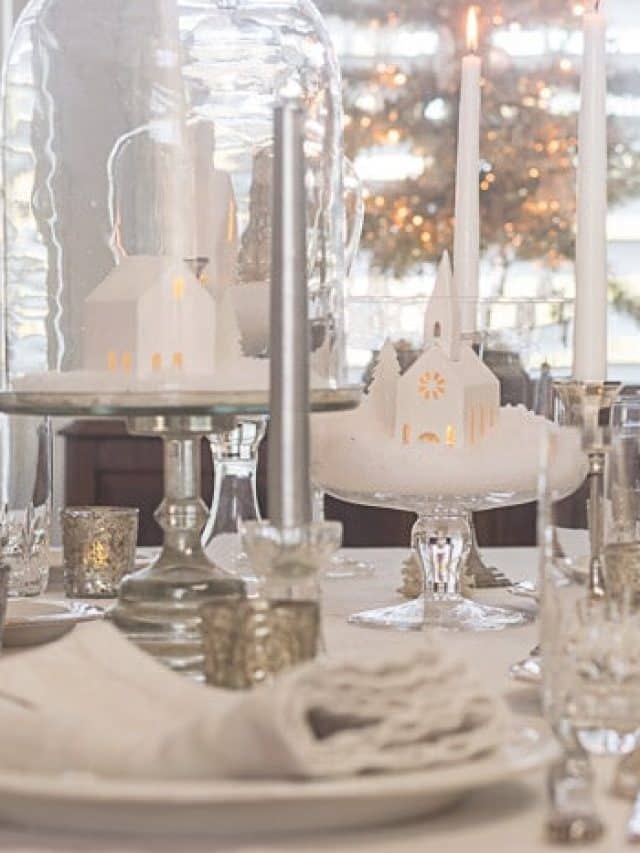 Winter White Christmas Table Setting Story