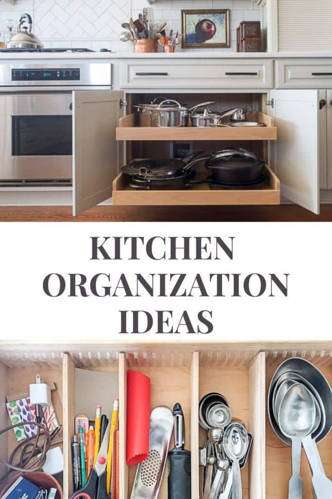 Kitchen Organization Tips including drawer dividers and storing your equipment where you will most use it