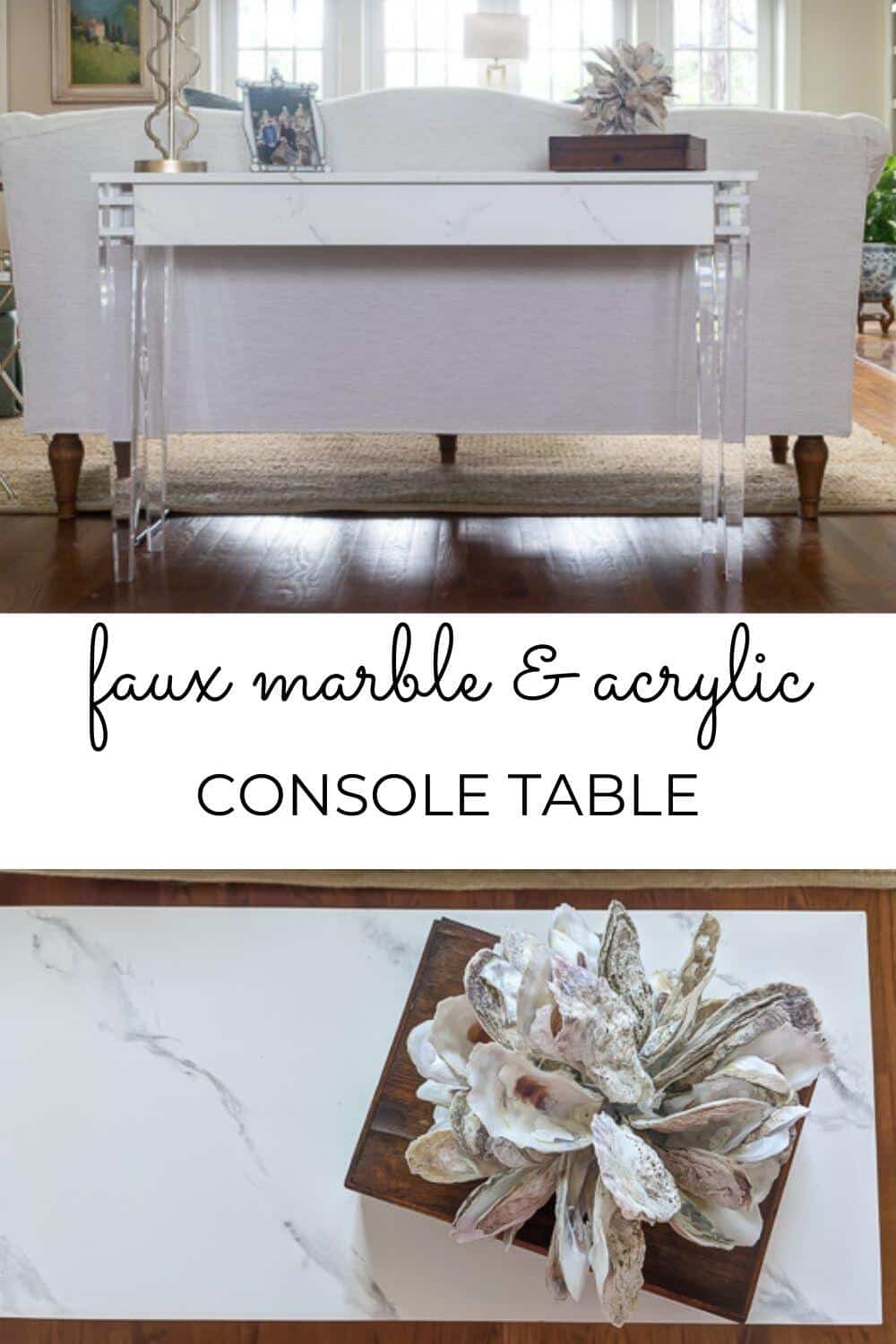 DIY Faux Marble Console Table · Nourish and Nestle
