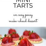 strawberry mini tarts on a cake stand.