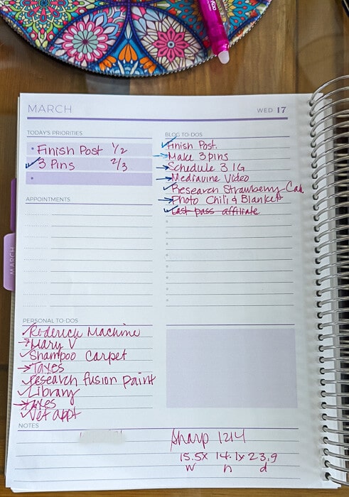 Effectively using your planner with help you simplify your life.