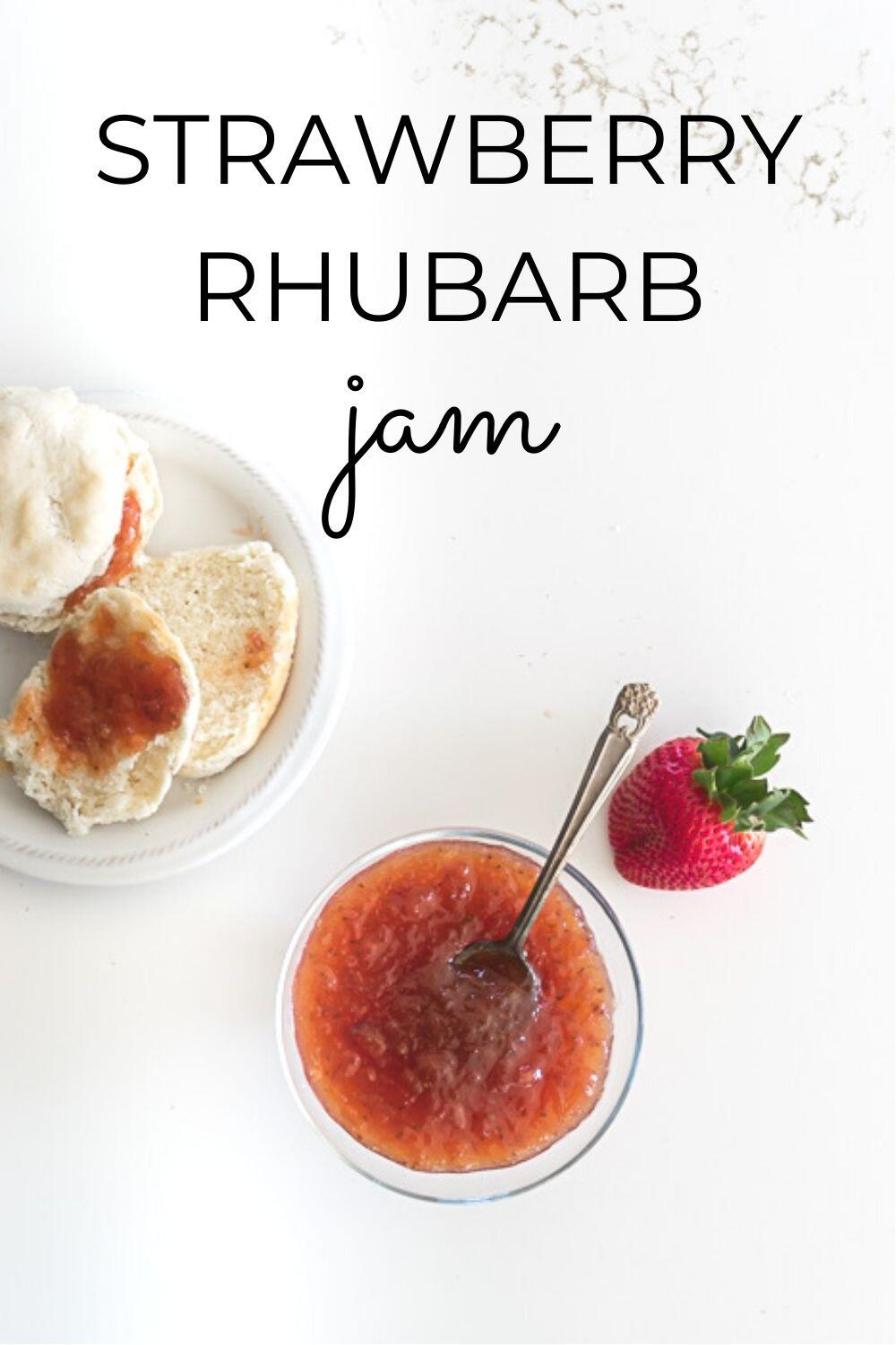 Strawberry Rhubarb Jam Recipe (no pectin) · Nourish and Nestle