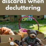 Box of toys to be discarded when decluttering.
