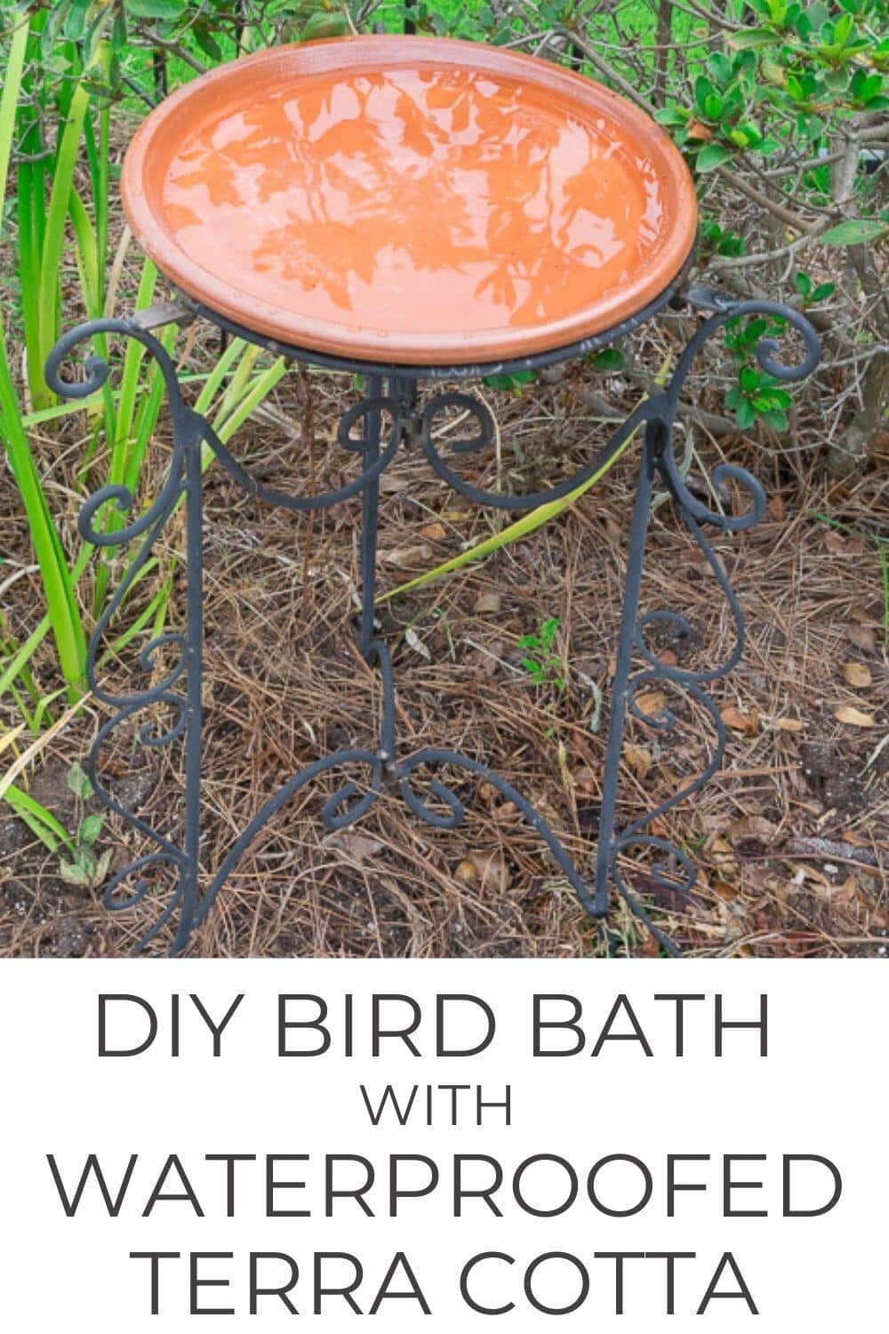 DIY Bird Bath with Waterproof Terra Cotta · Nourish and Nestle