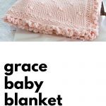 Pink Knit Baby Blanket in a gift box.