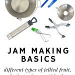 Jam Making Basic Equipment shown from overhead.