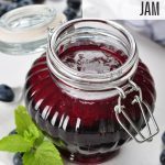 jar of blueberry chamomile jam