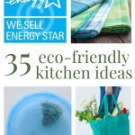 Using enegry star appliances, cloth napkins, silicon lids and fabric cloth bags are greatr ways to create a more sustainable kitchen.