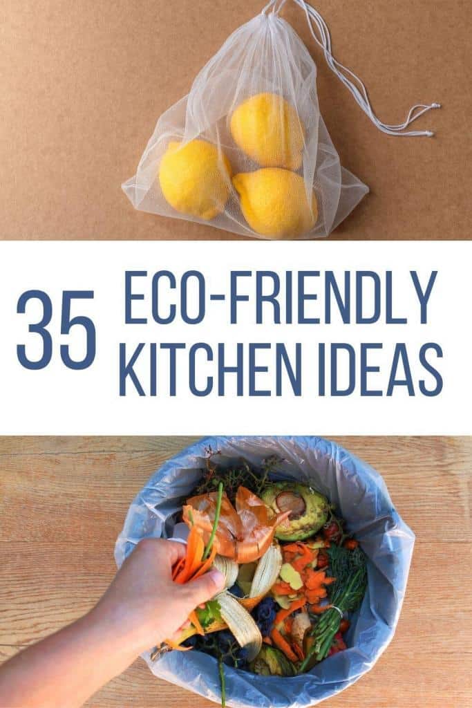 Reusable produce bags and composting are other ways to make a more sustainable kitchen.