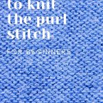 Blue fabric showing purl stitches.
