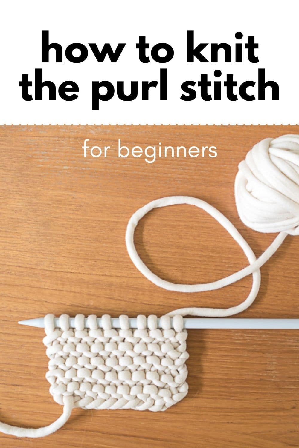 Purl Stitch How to Purl, Illustrated · Nourish and Nestle