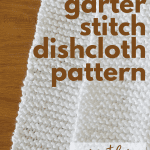 Overhead shot of Garter Stitch Washcloth.