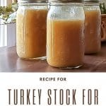 Three jars of Turkey Stock.
