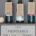 Printable Wine Tags for Thanksgiving.
