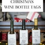 bottles of wine with wine bottle tags