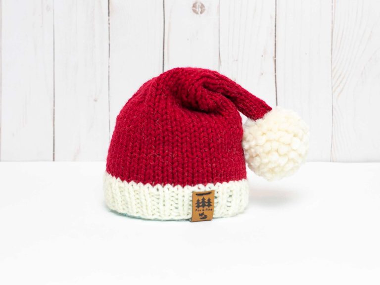 Knit Santa Hat is one of the Free Christmas Knitting Patterns included in this post.