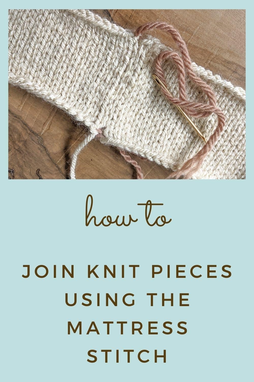 Mattress Stitch How to seam your knitting · Nourish and Nestle