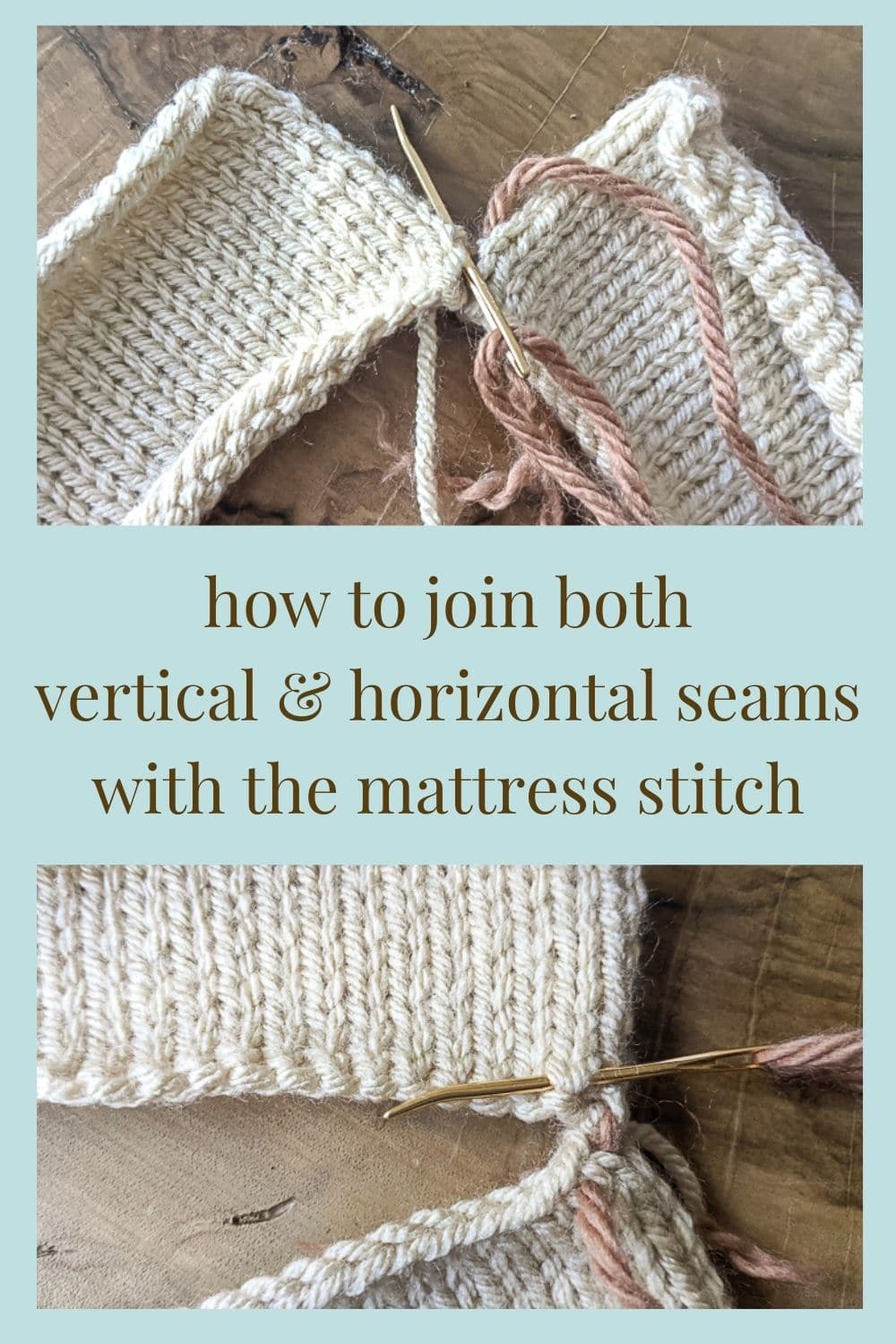 Mattress Stitch How to seam your knitting · Nourish and Nestle