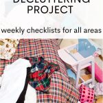 Piles of Clutter before Using Decluttering Checklist.