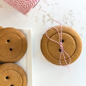 Gingerbread Button Cookies