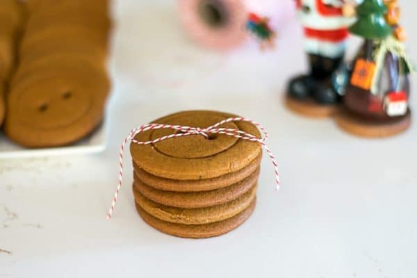 Button Cookies Recipe - Soft Gingerbread · Nourish and Nestle