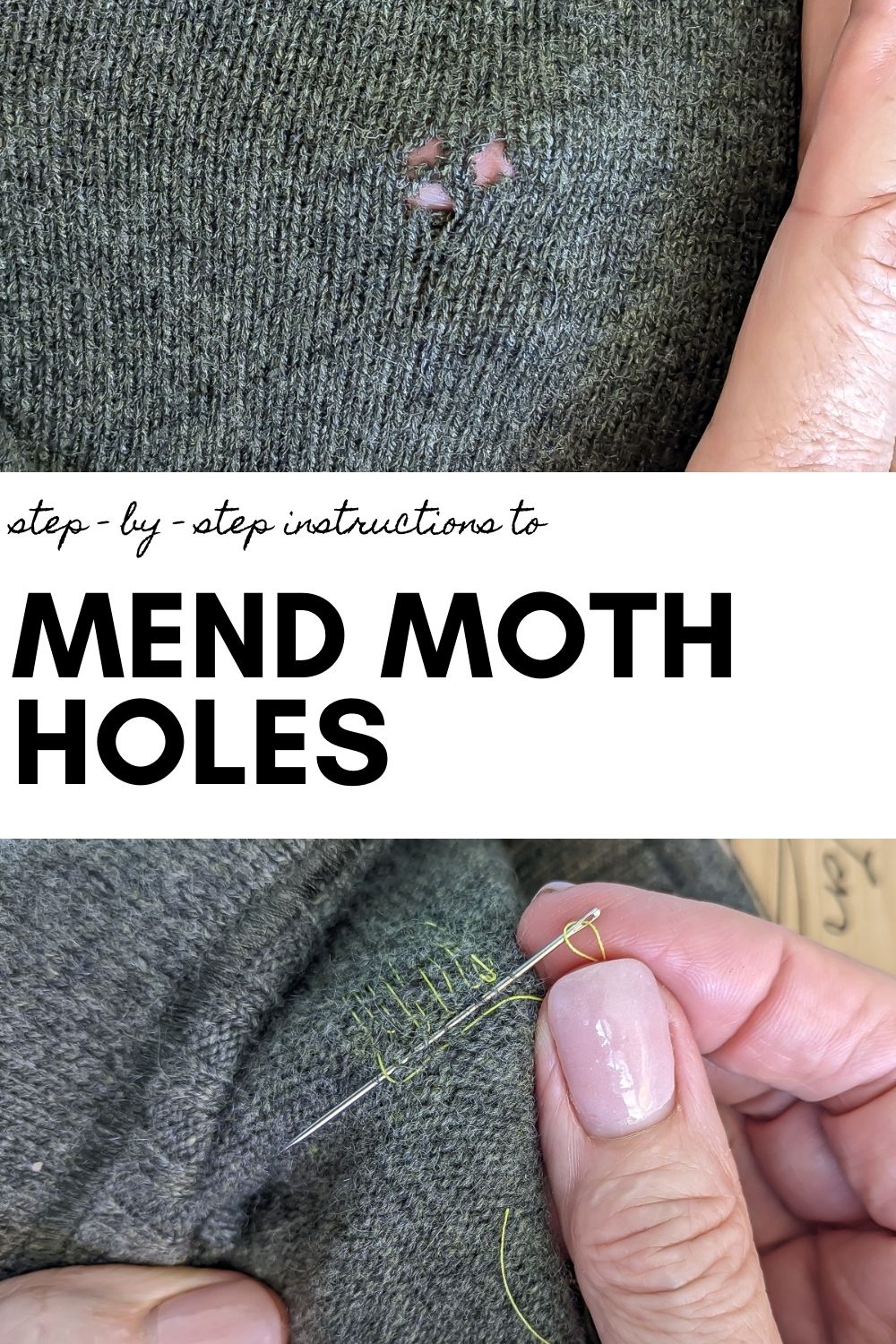 how to fix moth holes · Nourish and Nestle