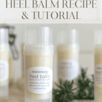 tubes of heel balm with a sprig of lavender.