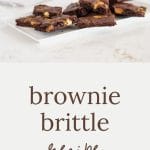 platter of brownie brittle studded with pistachios.