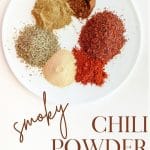 Overhead shot of the spices used in this Chili Seasoning Recipe.