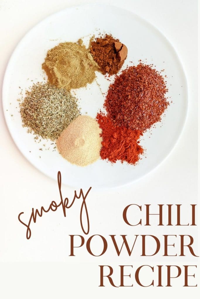 Overhead shot of the spices used in this Chili Seasoning Recipe.