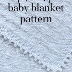 Blue Knit Polka Dot Baby Blanket.