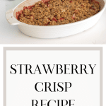 Strawberry Crisp in a baking pan