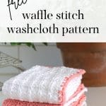 Waffle Stitch Knit Kitchen Towel Free Pattern · Crazy Hands