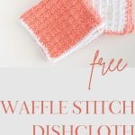 Waffle Stitch Knit Kitchen Towel Free Pattern · Crazy Hands